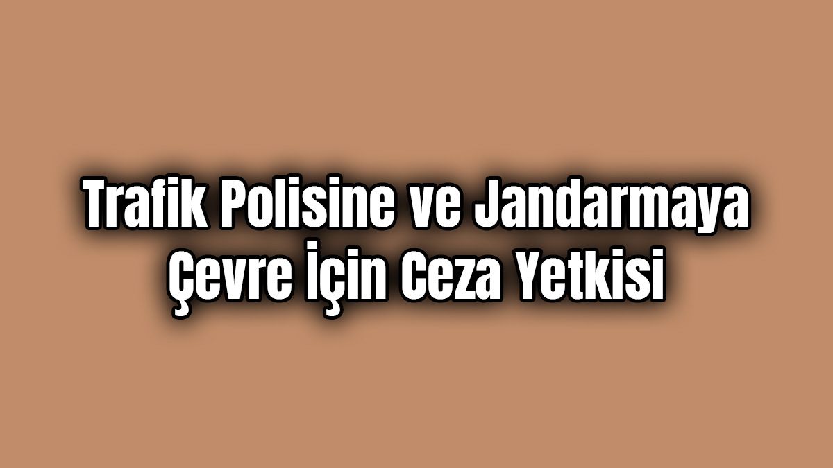Trafik Polisine ve Jandarmaya Çevre İçin Ceza Yetkisi