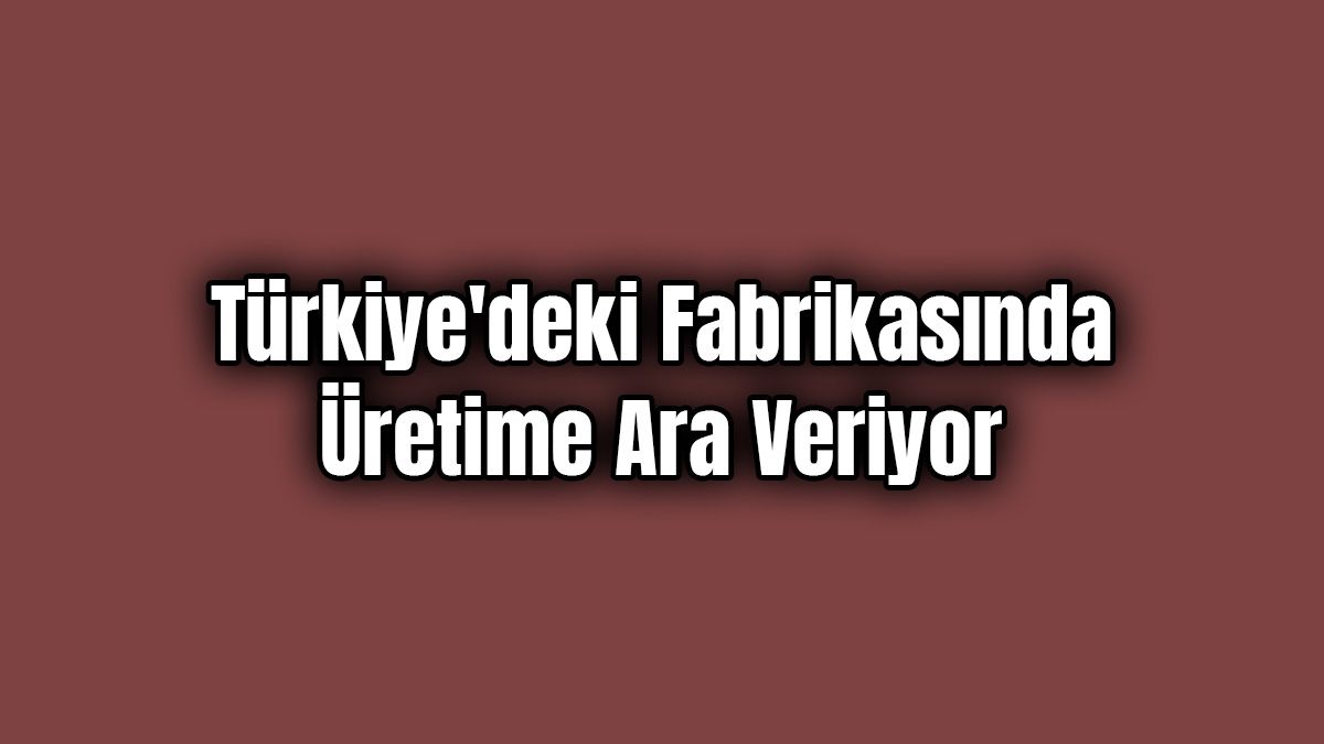 Otomobil Devi Türkiye'deki Fabrikasında Üretime Ara Veriyor