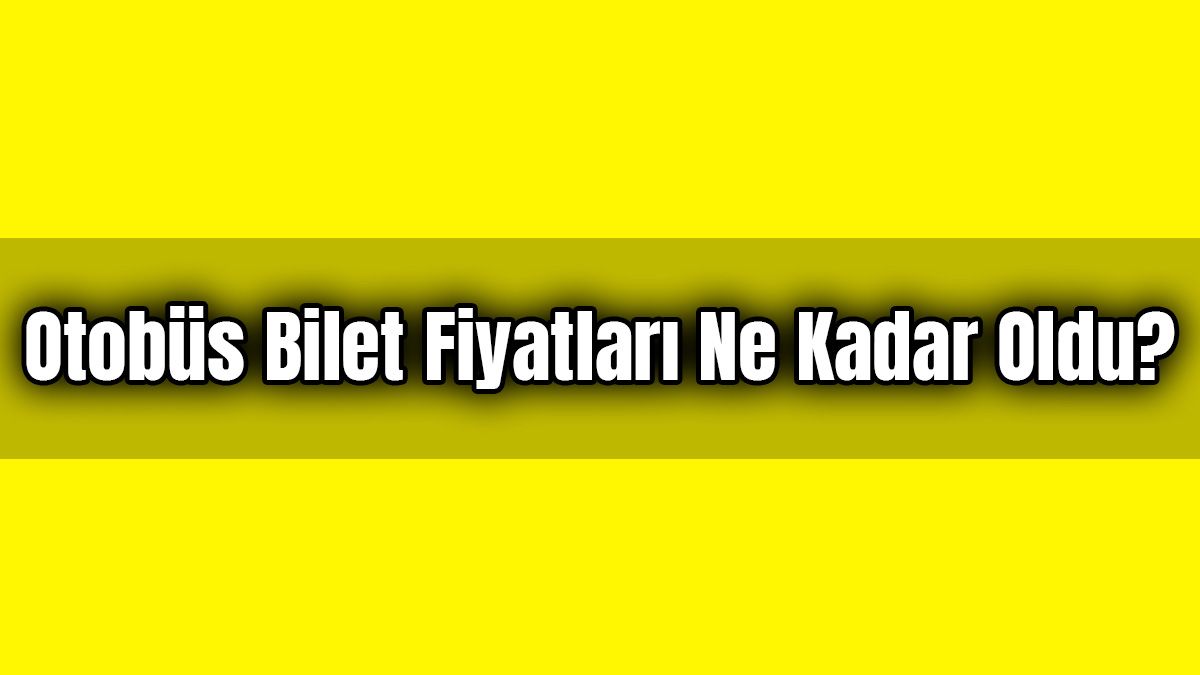 Otobüs Bilet Fiyatları ne Kadar Oldu?