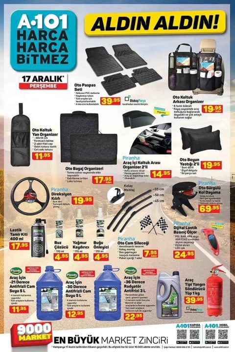 17 Aralık’ta Gelecek Uygun Fiyatlı Otomobil Ürünleri ve Aksesuarları