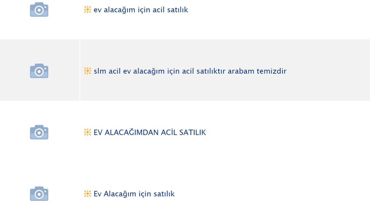 İkinci El Araç Satarken Kullanılan İlan Başlıkları