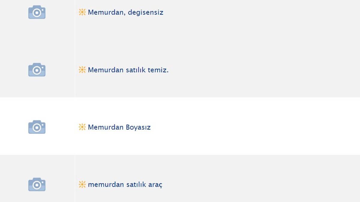 İkinci El Araç Satarken Kullanılan İlan Başlıkları