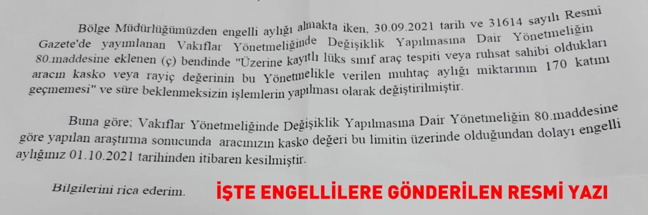 ÖTV'den Muaf Araç Alan Engellinin Muhtaçlık Maaşı Kesiliyor