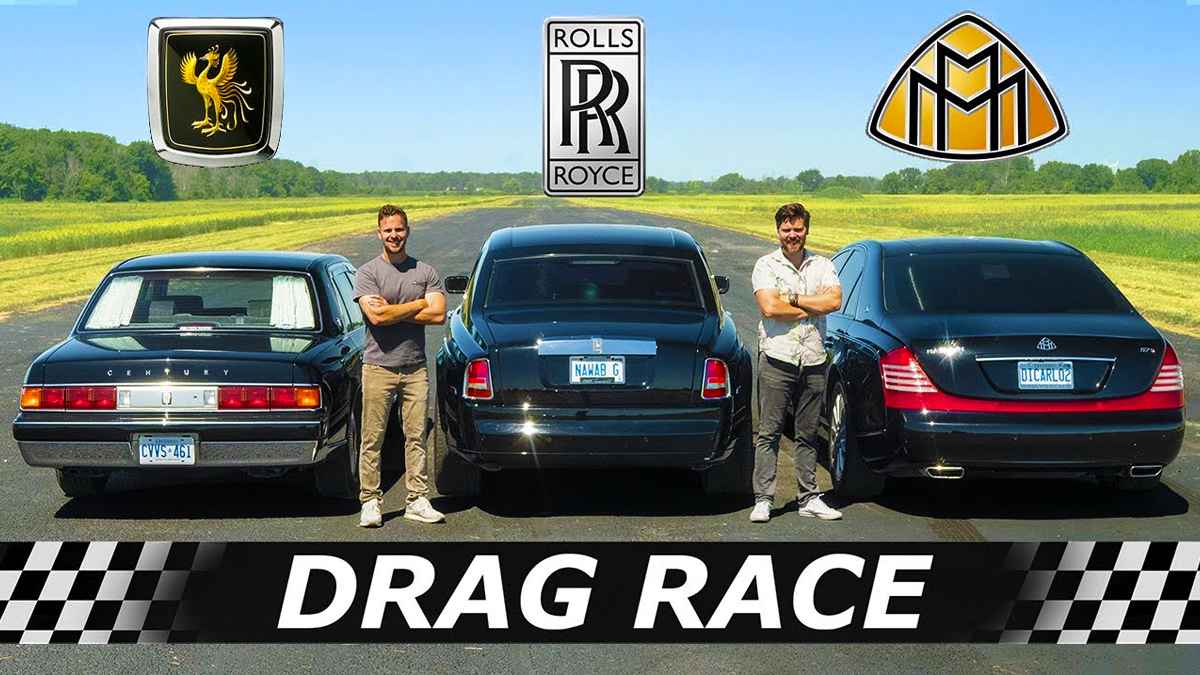 Ultra lüks araçların drag yarışının kazananı kim olur? Toyota Century, Rolls-Royce Phantom ve Maybach 57s