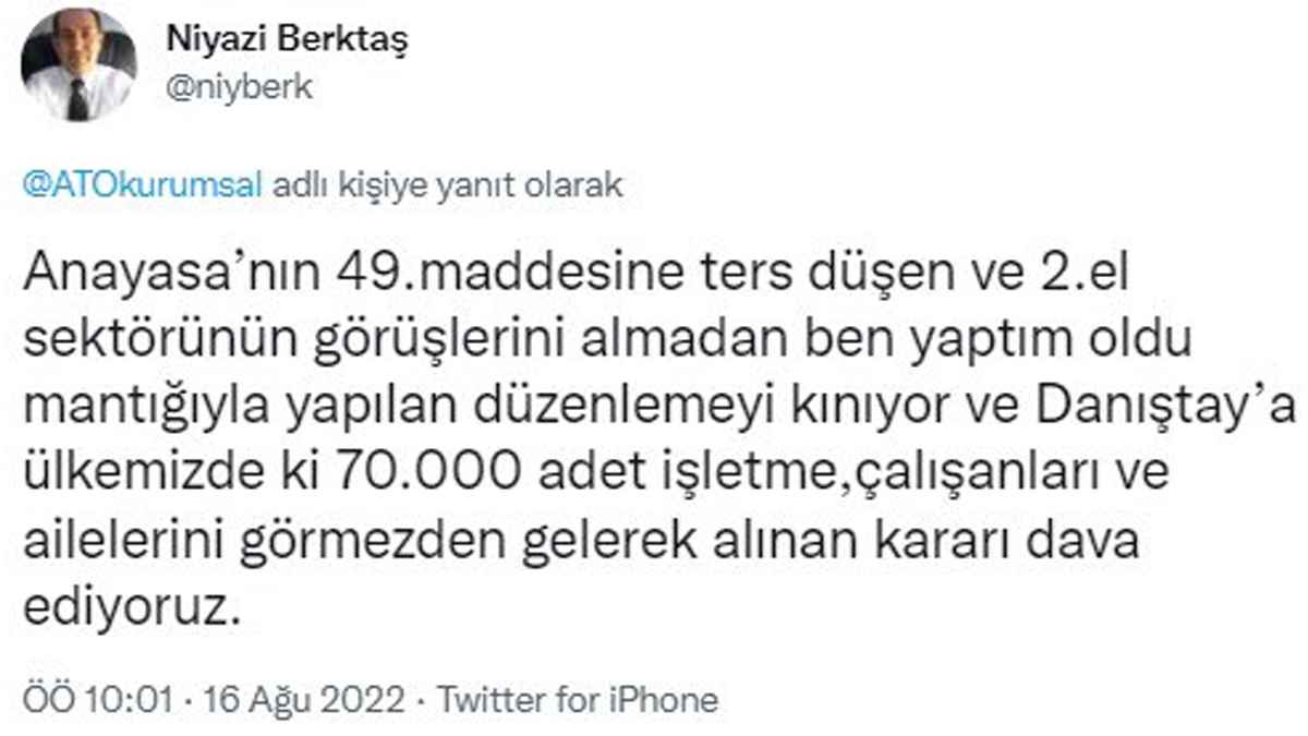MASFED düzenlemeyi mahkemeye taşıyacak