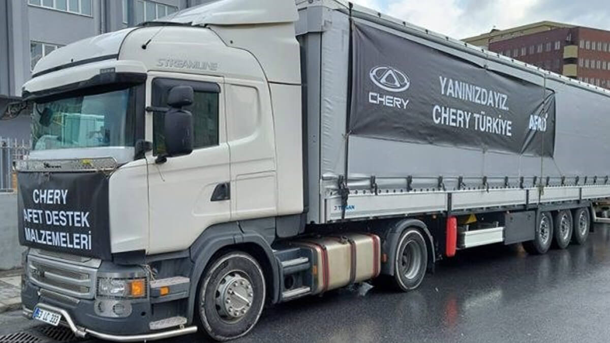 Chery'den Depremzedelere Yardım