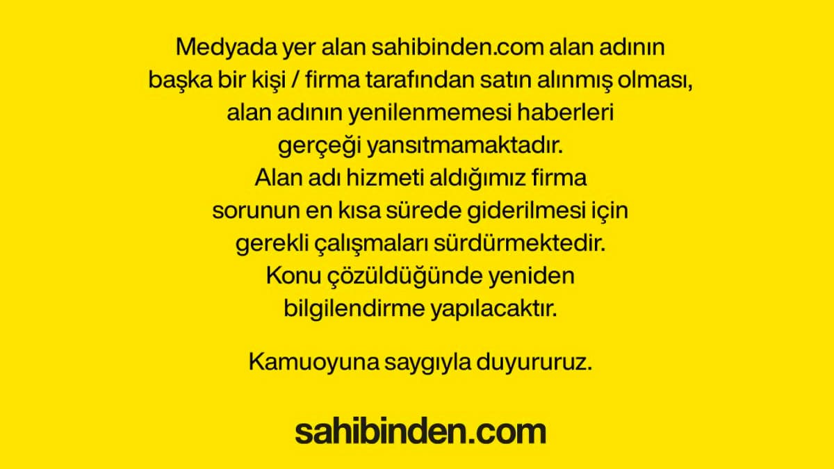 Sahibinden.com Resmi Açıklama