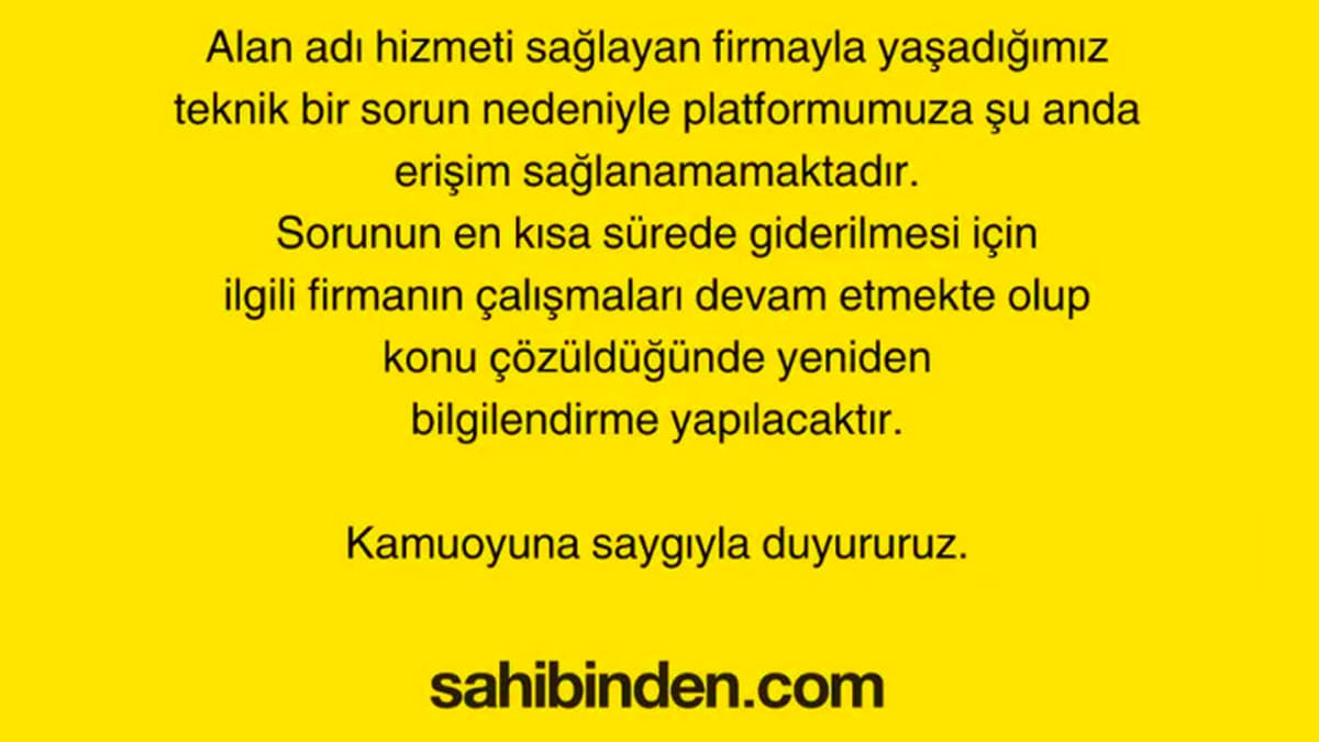 Sahibinden.com Resmi Açıklama