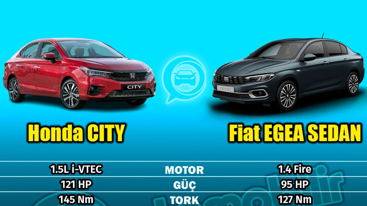 Honda City Vs Fiat Egea Sedan Karşılaştırması: City 1.5 I-Vtec ve Egea 1.4 Fire